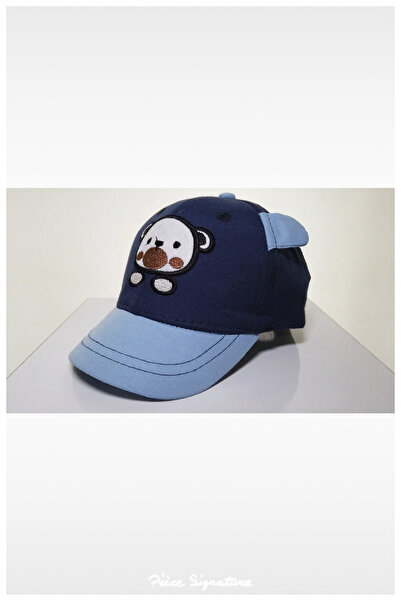 PIECE SIGNATURE 100% Cotton Canvas, Teddy Bear and Eared Children's Hat (1-3 ...