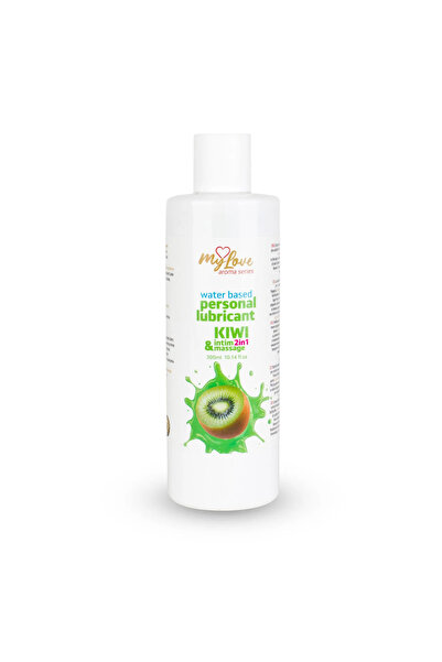 mylove Lubrifianți Aromatizați Seria Aroma Intim și Masaj 2 în 1 Kiwi 300ml