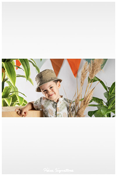 PIECE SIGNATURE 100% Cotton Fisherman Hat for Children (Ages 4-8) (Size 52)