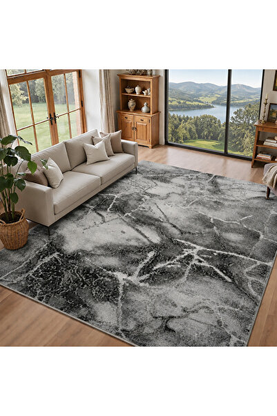 LIROFE Covor 300x400 Imperial Gresie Gri Gri - Efect Marmura Modern - Living,...