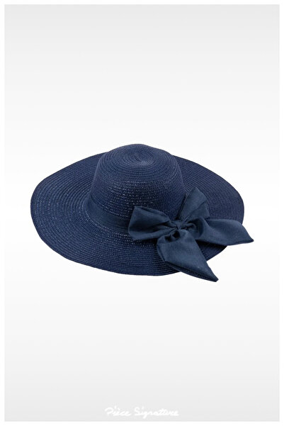 PIECE SIGNATURE Foldable Panama Beach Straw Hat (with a drawstring inside) (D...