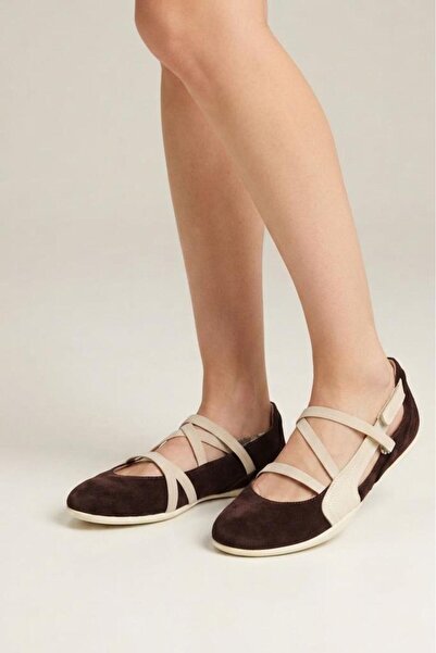 PİSAGOR Ps-31010 Women's Genuine Leather Orthopedic Daily Sports Ballerina Shoes