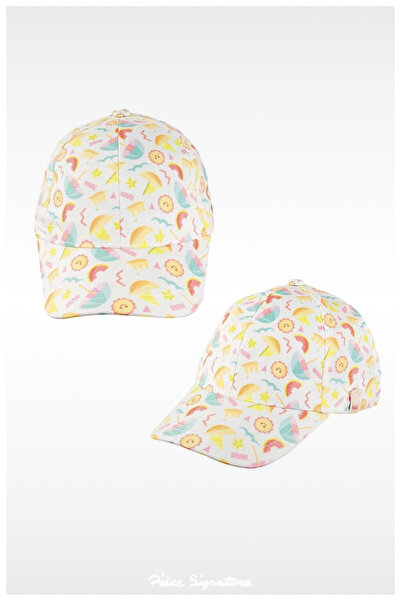 PIECE SIGNATURE 100% Polyester Printed Baby Girl Hat (Age 1-3) (Size 48-50 cm)