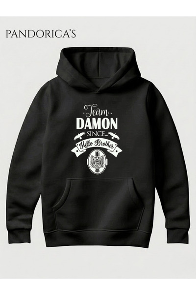PANDORICA Vampire Diaries Damon Salvatore "Team Damon Hello Brother" Yazılı K...