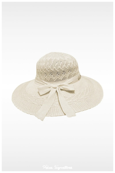 PIECE SIGNATURE Mercerized Beach Hat for Women (56-58 cm)
