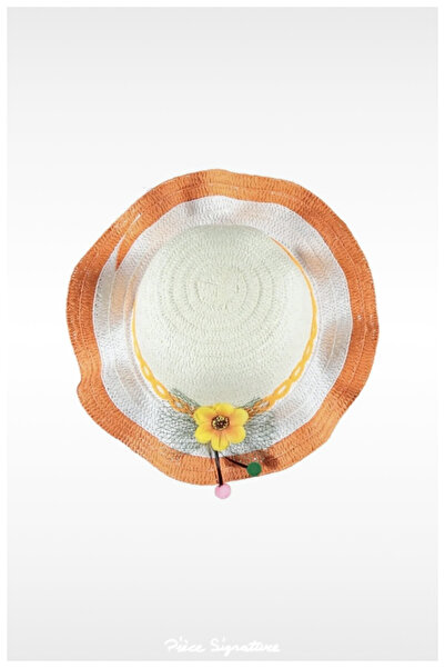 PIECE SIGNATURE Girl's Yellow Daisy Straw Hat