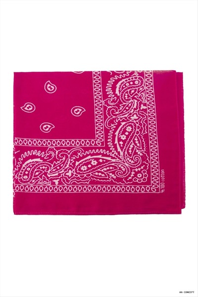 ZERO LAND Aconcept Tile Patterned Bandana (191243) 50X50 Fuchsia