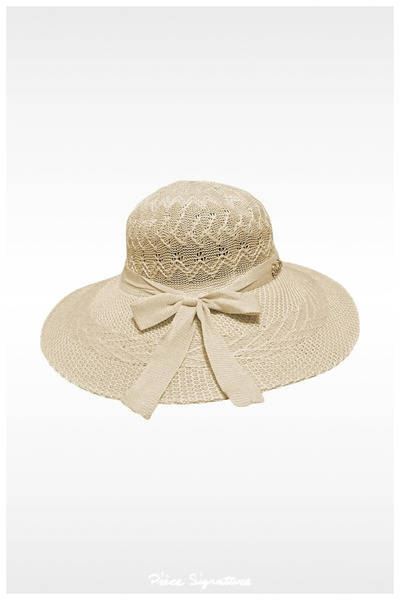 PIECE SIGNATURE Mercerized Beach Hat for Women (56-58 cm)