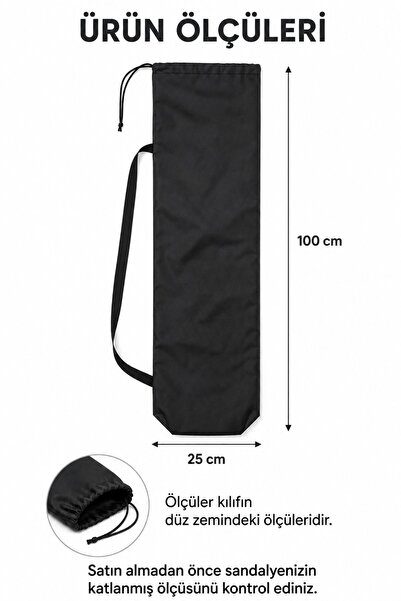Düvenci Kamp Sandalyesi Taşıma Kılıfı, Antrasit 100 × 25 cm