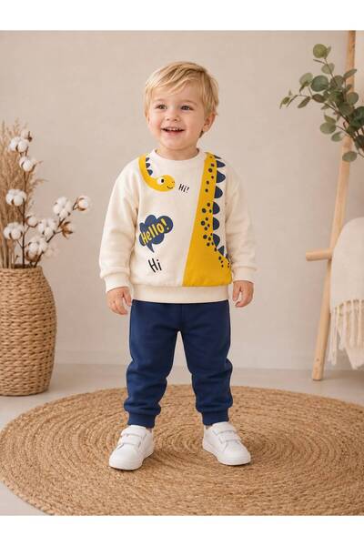 Organic Product DimpleBaby Baby Girl Printed Sweatshirt and Sweatpants 2-Piec...