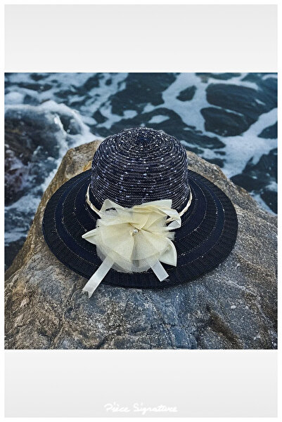 PIECE SIGNATURE Wide Brim Mercerized Beach Hat for Women