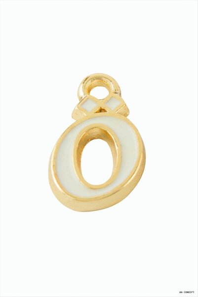 ZERO LAND Concepta Yellow Colored Tassel Pendant (02901) Letter O