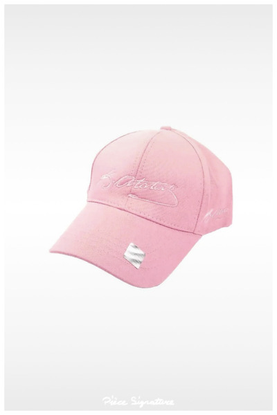 PIECE SIGNATURE Κεντημένο καπέλο Eck Tekstil Unisex σε ροζ χρώμα με σχέδιο At...