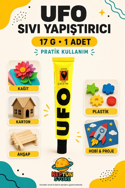 UFO U-4 17 Gr Şeffaf Sıvı Yapıştırıcı Uhu – Çok Amaçlı Güçlü Yapıştırıcı