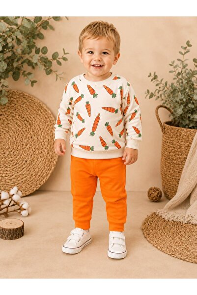 Organic Product DimpleBaby Carrot Printed Baby Set Seasonal 2-Piece Top and B...