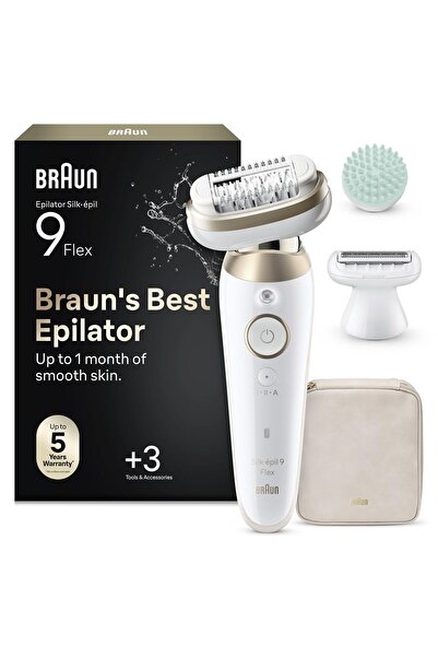 Braun Silk·épil 9 Flex Epilatör, Islak ve Kuru, Kalıcı Pürüzsüz Cilt, 9-071 3D