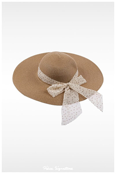 PIECE SIGNATURE Foldable Sun Visor, Straw Beach Hat (57-58 cm) (With Tighteni...