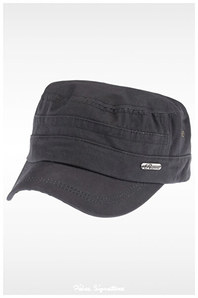 PIECE SIGNATURE Cotton Gabardine Quality Castro Cap (with Adjustable Belt Buc...