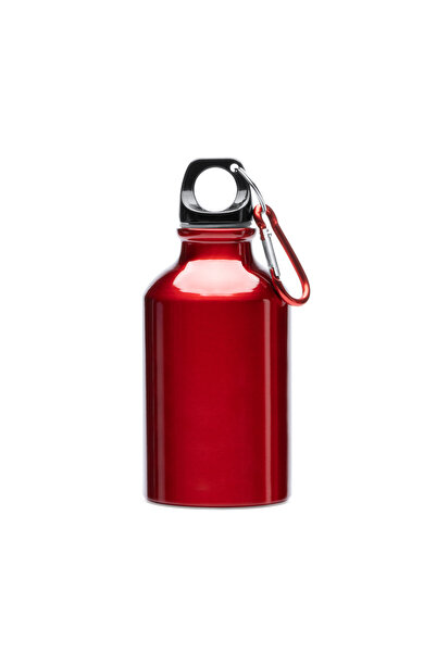 STAMINA Sticlă sport YACA din aluminiu cu carabină, 330 ml, roșu