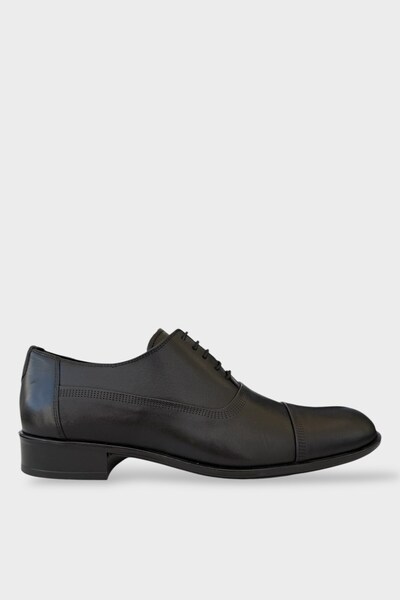 Jagulep Men's Neolit ​​Sole Classic Genuine Leather Shoes Black