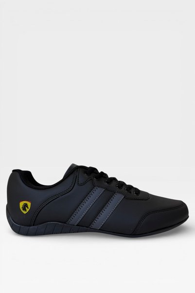 Jagulep Men's Thermo Sole Skin Sports Shoes Black - Smoke