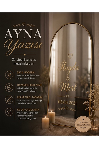 Verahobbyhouse Ayna Yazısı Siyah Sticker