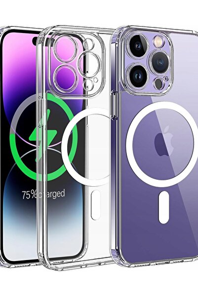 Other Husă magnetică transparentă pentru MagSafe pentru iPhone 15 Pro Max + S...