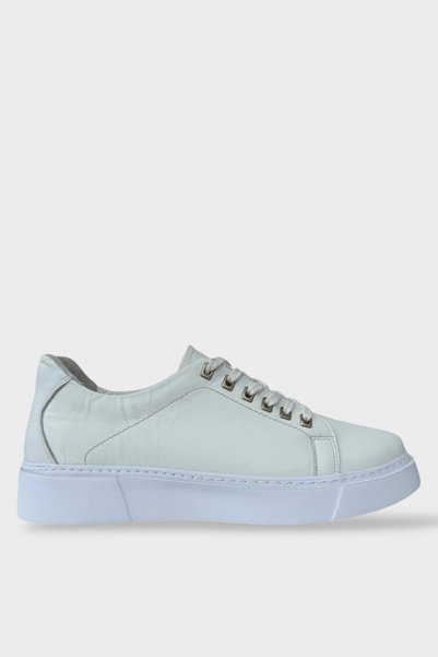 Jagulep Men's Genuine Leather Shoes White