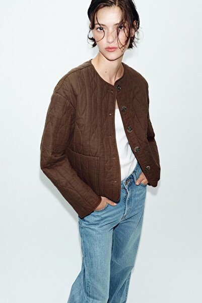 Butik Allbucks Za-Ra Linen Rustic Inflatable Coat Abzra00114