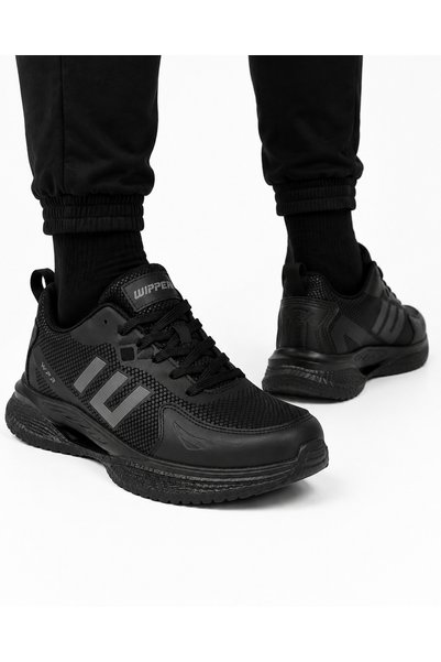 Jagulep Adidași pentru bărbați Faylon cu talpă din piele, NEGRU, sneakers