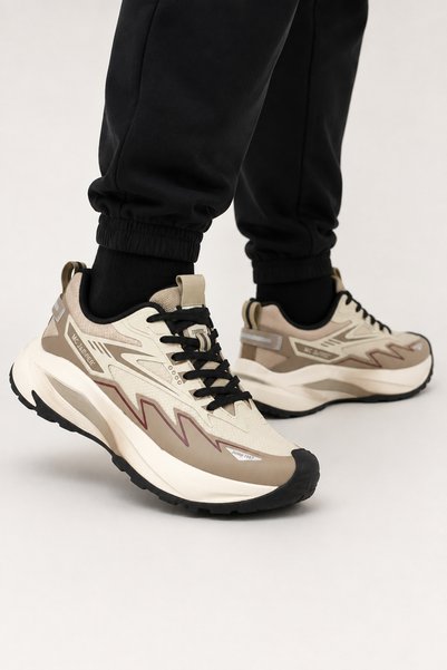 Jagulep Men's Imported Sole Sports Shoes Beige - Brown