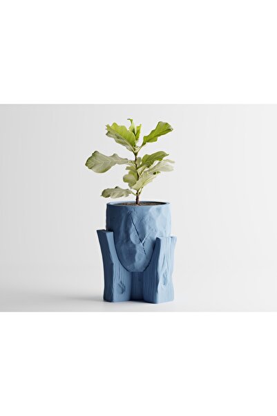 LayerCrew Ghiveci decorativ cu suport Grotia 12.2 cm 10.2 cm 10.3 cm Muted Blue