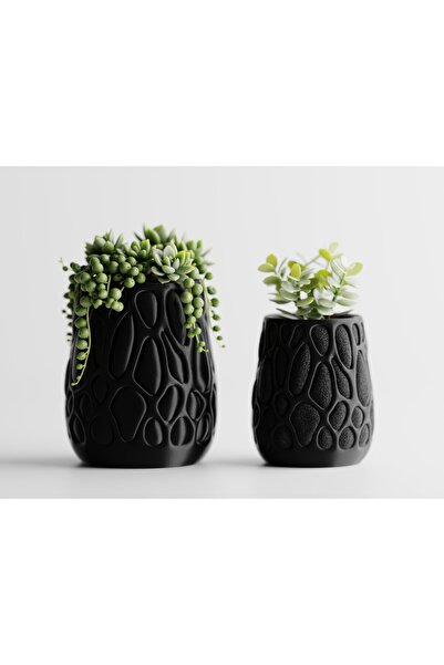 LayerCrew Ghiveci decorativ Organica 9.4 cm 7.9 cm 8 cm Black