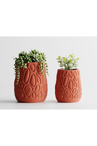 LayerCrew Ghiveci decorativ Organica 9.4 cm 7.9 cm 8 cm Muted Red