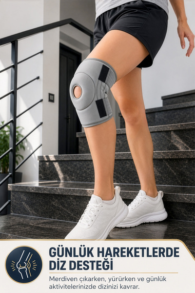 Arnee Gri Medikal Patella Destekli Diz Korsesi Çapraz Bağ Menisküs Için Sporcu Dizlik Ayarlanabilir Ligament Destekli Medikal Dizlik