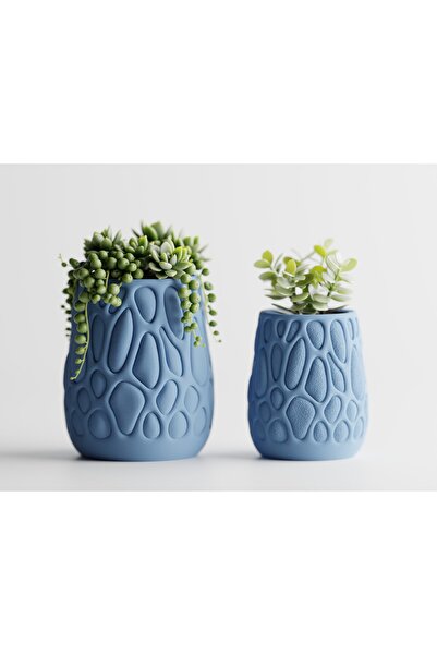 LayerCrew Ghiveci decorativ Organica 9.4 cm 7.9 cm 8 cm Muted Blue