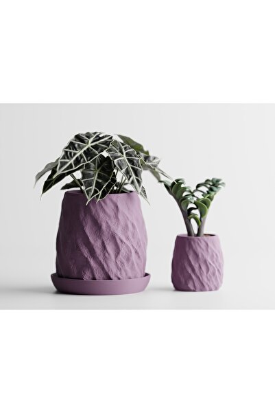 LayerCrew Ghiveci cu farfurie Mura 9.8 cm 9.7 cm 9.9 cm Muted Purple
