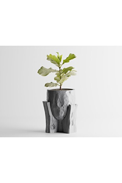 LayerCrew Ghiveci decorativ cu suport Grotia 12.2 cm 10.2 cm 10.3 cm Silver