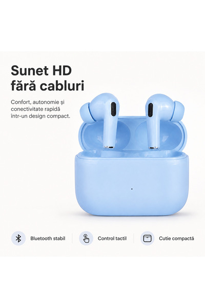 iTin Căști wireless in-ear Bluetooth - Albastru