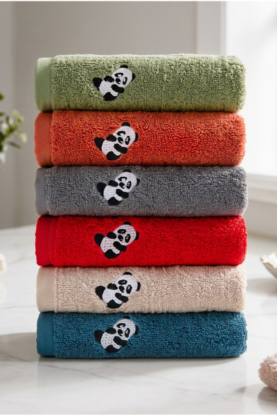 Bersay Tekstil Lora 6-Piece Embroidered Kitchen & Hand Towel Set |   30X50 Cm...
