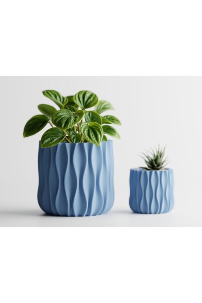 LayerCrew Ghiveci decorativ Modu 17.7 cm 18.9 cm 19 cm Muted Blue
