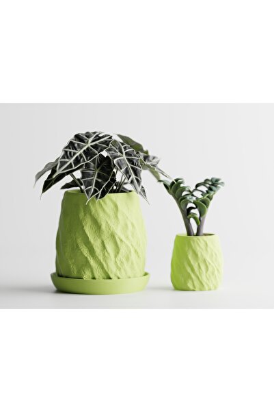 LayerCrew Ghiveci cu farfurie Mura 9.8 cm 9.7 cm 9.9 cm Apple Green