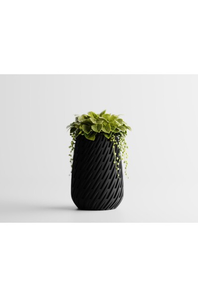LayerCrew Vază decorativă Thyren 18 cm 12.8 cm 12.8 cm Charcoal