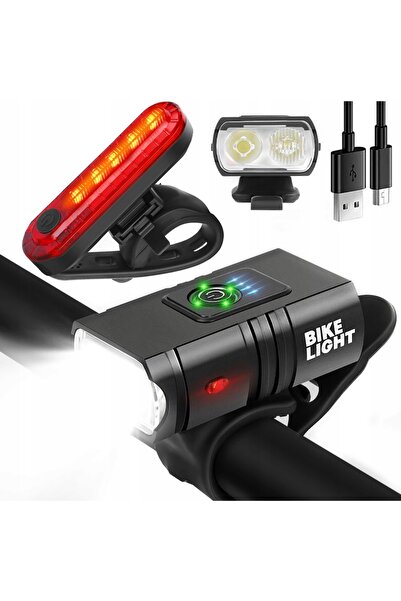 Other LAMPĂ LED PUTERNICĂ PENTRU BICICLETĂ ACU USB, LUMINI FAȚĂ + SPATE