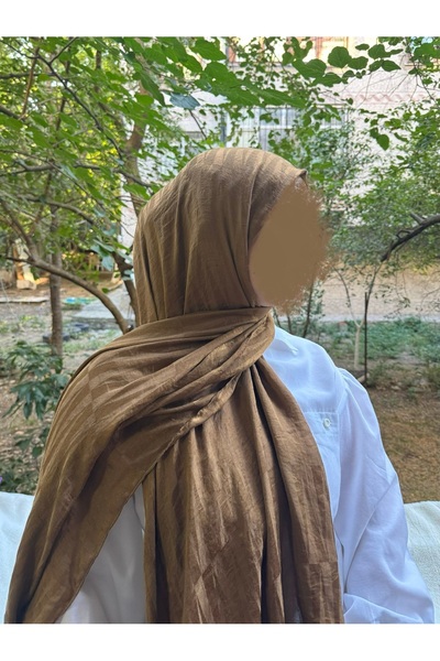 shalby Hijab Cotton Soft Textured Zig Sag Pattern Jacquard Shawl Mustard