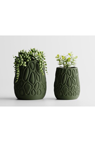 LayerCrew Ghiveci decorativ Organica 9.4 cm 7.9 cm 8 cm Dark Green