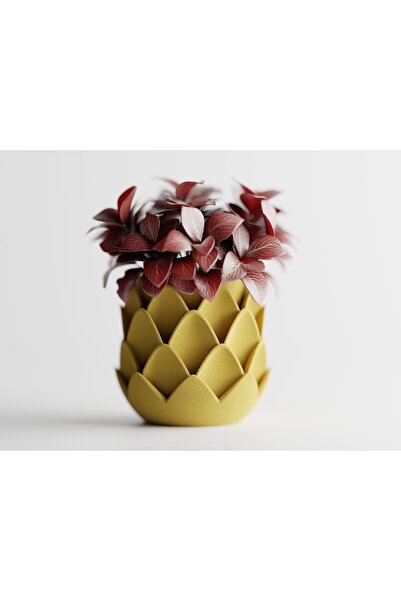 LayerCrew Ghiveci decorativ Phyllara 11.5 cm 12.5 cm 12.5 cm Yellow