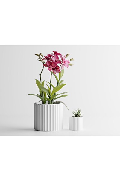 LayerCrew Ghiveci decorativ Muris 8.6 cm 9.2 cm 9.2 cm Ivory White