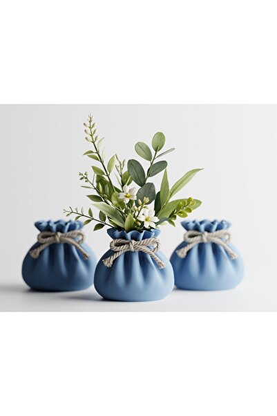 LayerCrew Vază decorativă Lazora 9.6 cm 8.5 cm 9.7 cm Muted Blue
