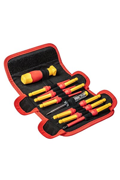 NEO Set de biți pentru șurubelniță cu suport 1000V 12 bucăți - T N01-308